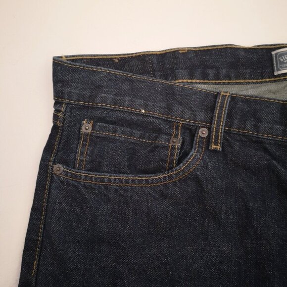 Signature by Levi Strauss Men's Size 40/30 Dark Wash Straight Leg Jeans - Picture 7 of 13